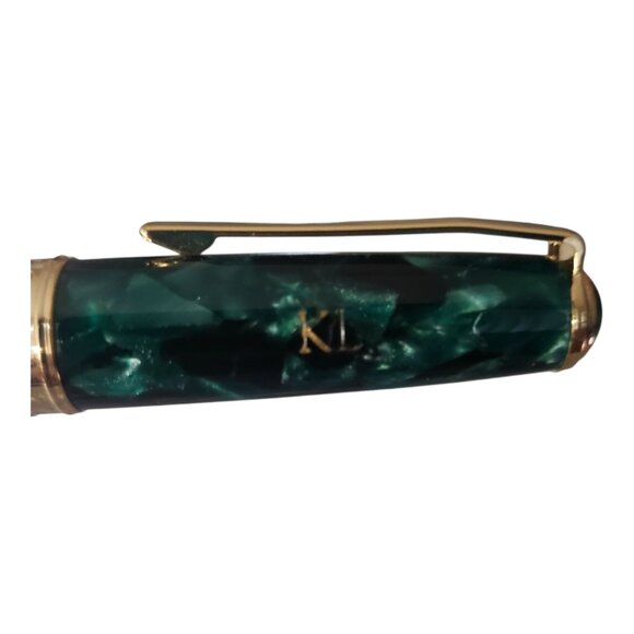 Levenger True Writer Teal Appeal & Gold Rollerball Pen - Picture 4 of 7